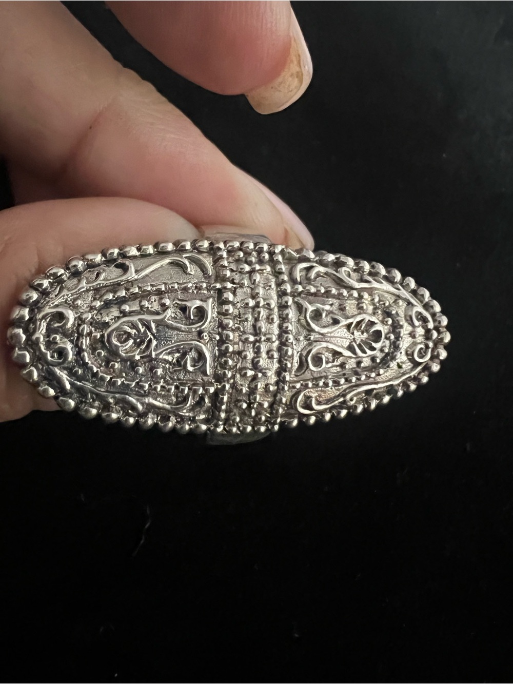 925 STERLING Silver Statement Ring SIZE 9.5 - Picture 6 of 8